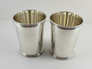 International P699 Sterling Silver Julep Cups - 3 7/8 " - Set Of 2 - No Mono