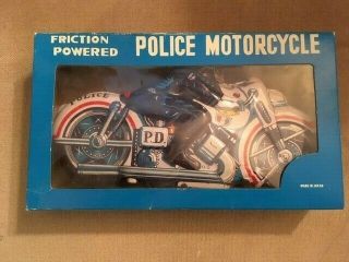 Police Motorcycle Vintage 1960 