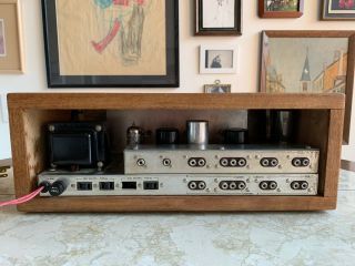 Vintage Fisher 400C 400 - C 400 - CX Tube Stereo Preamplifier Restored w/ Custom Cab 3