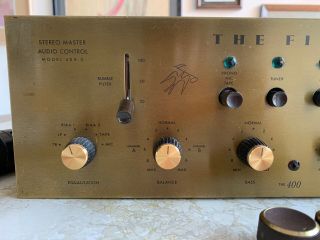 Vintage Fisher 400C 400 - C 400 - CX Tube Stereo Preamplifier Restored w/ Custom Cab 4