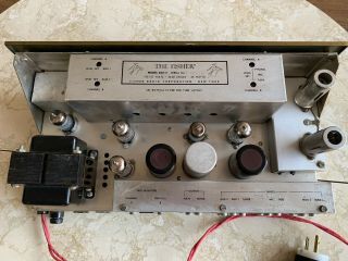 Vintage Fisher 400C 400 - C 400 - CX Tube Stereo Preamplifier Restored w/ Custom Cab 6