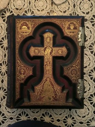 Antique Douay & Rheims Family Holy Bible 1800s Catholic