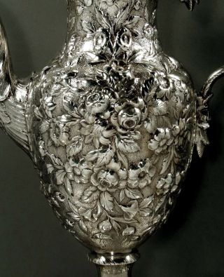 Kirk Silver Coffee Pot c1880 - Rams Head - 36 Oz. 10