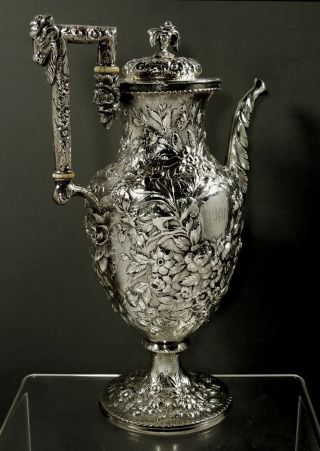 Kirk Silver Coffee Pot c1880 - Rams Head - 36 Oz. 3