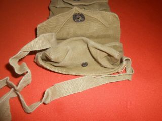U.  S.  ARMY ::1944 WWII Triple Grenade Pouch,  with dated 1944 web 7