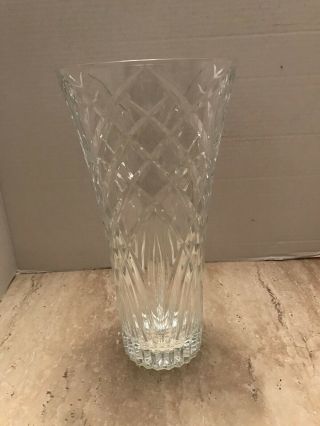 Gorgeous Vintage 12 Inch Flared Top Cut Lead Crystal Vase