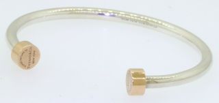 Tiffany & Co.  York vintage Sterling silver/Rubedo metal cuff bracelet 2
