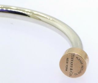 Tiffany & Co.  York vintage Sterling silver/Rubedo metal cuff bracelet 5