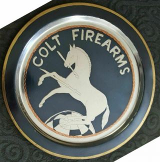 Colt Firearms Factory Large Rampant Colt Wall Plate 12 "