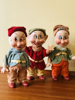 Vintage Disney Knickerbocker Snow White & The Seven Dwarfs WOW 4