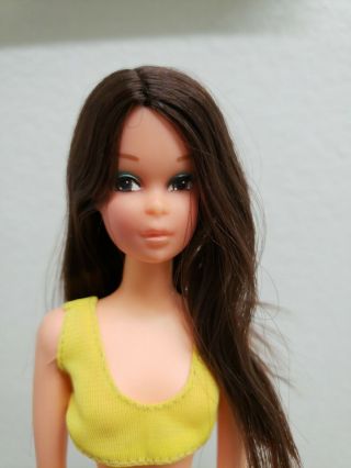 Vtg Mod Barbie: Baggie Francie Doll in HTF Yellow Bikini 3