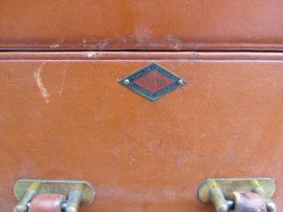 Vintage Taylor Trunk Company Leather Travel Case With Canvas Cover 4