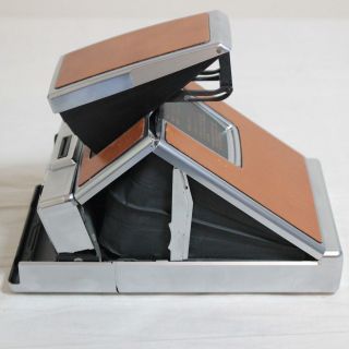 Vintage Polaroid Folding SX - 70 Instant Camera w/ Leather Case Top Grain Made USA 2
