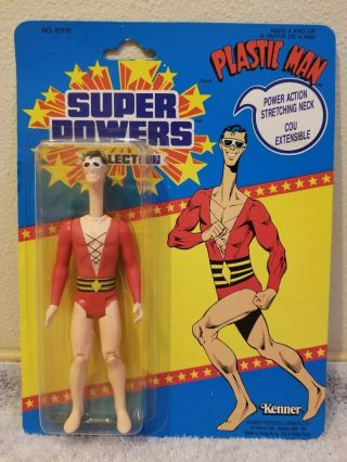 Dc Powers Plastic Man Action Figure Moc 1985 Kenner Vintage