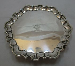 Fine Antique Georgian Sterling Silver Salver,  1753,  166 Grams,  J Barbe