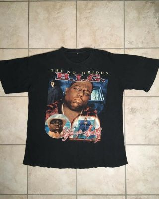 Vintage 1997 Notorious Big Life After Death Rap Hip Hop Promo 90s T Shirt Biggie