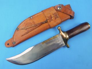 Rare Vintage Custom Handmade Rudy Ruana Signed Model 37 C Huge Bowie Knife