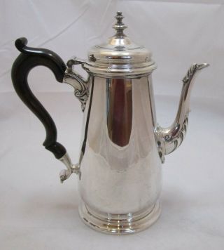 Georgian Style Sterling Silver Coffee Pot,  931 Grams,  Hancocks