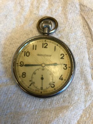 Antique Vintage Jaeger - Lecoultre Ww2 Army Issue Fob Watch For Restoration