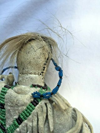 Antique Native American Indian Beaded Doll 1890 or earlier H101/2 ' x3 ' 3