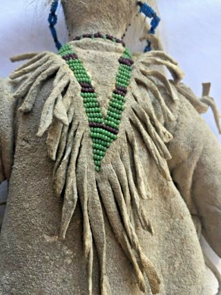 Antique Native American Indian Beaded Doll 1890 or earlier H101/2 ' x3 ' 5