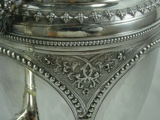 LARGE,  VICTORIAN solid silver COFFEE POT,  1873,  920gm 4