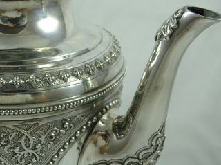 LARGE,  VICTORIAN solid silver COFFEE POT,  1873,  920gm 7