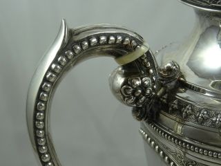 LARGE,  VICTORIAN solid silver COFFEE POT,  1873,  920gm 9