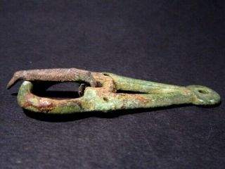 EXTREMELY RARE ROMAN MILITARY BRONZE BELT BUCKLE,  BIRD SHAPED PIN, 3