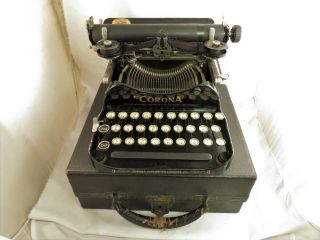 Vintage Corona No 3 Folding Typewriter Cased In