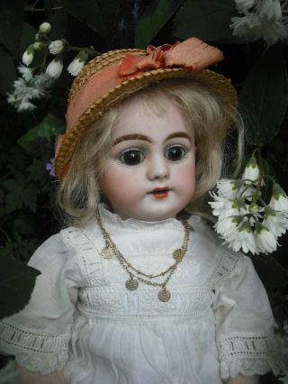 Very Pretty 14 " Antique Bisque Head Simon & Halbig 1009 Dep Doll A/f