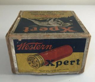 Antique Western Xpert 2 pc Shotgun Shot Shell Box 12 Ga w/Pointer Dog RARE Empty 4