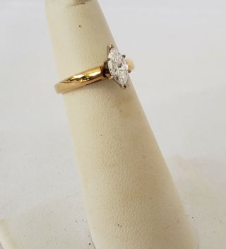 Vintage 14K diamond gold engagement ring 4
