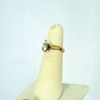 Vintage 14K diamond gold engagement ring 5