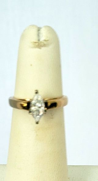 Vintage 14K diamond gold engagement ring 6