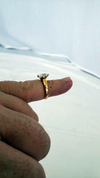 Vintage 14K diamond gold engagement ring 7