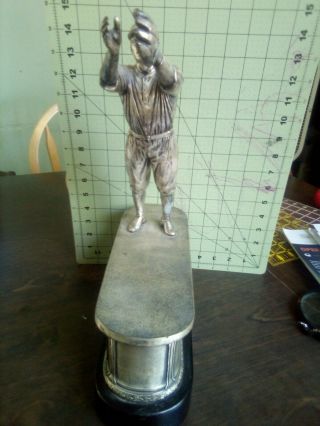 1931 Spalding Metal Vintage Baseball Trophy Jigger Champ Syracuse University? 6