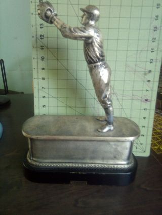 1931 Spalding Metal Vintage Baseball Trophy Jigger Champ Syracuse University? 9