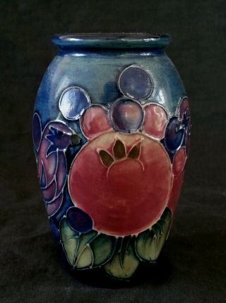 Vintage Moorcroft Pottery England vase 4.  25 