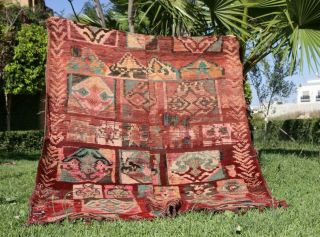 Vintage Authentic Woolen Bejaadmoroccan Rug Berber Handmade 70 / 57 Inches