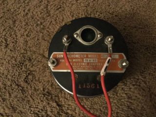 Vintage Sun Tachometer Model RC50 Gauge Hot Rat Rod Red Football Tach 5000 rpm 2