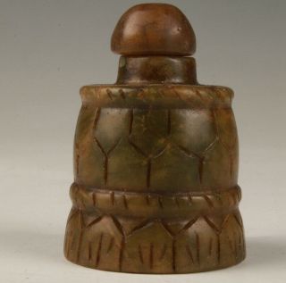 Precious Chinese Jade Snuff Bottle Statue Decorate Hand - Carved Handicrafts