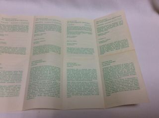 ROLEX VINTAGE 1970s Translation of Document Guarantee paper,  POST 8