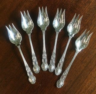 Tiffany Renaissance Sterling Silver Terrapin Ice Cream Forks Set Of 6