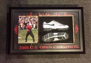Tiger Woods Autographed Le 1/1 2008 Nike Tour 8 Shoes - Uda - Rare