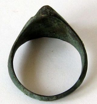 VERY RARE 19TH TO 20TH C BRONZE RING WITH A HEAD ON DEVIL 150 7