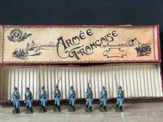 Britains: Extremely Rare Boxed Paris Office Set - French Line Infantry.  Circa 1917