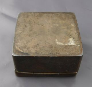 Antique Bronzed Metal Chinese Snuff Box or Tin with Asian Combat Designs 3