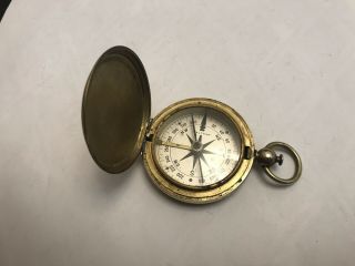Wwii Us Army Air Force Aac Waltham Brass Pocket Field Compass