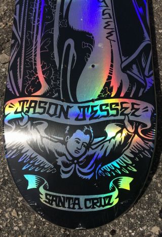 RARE Jason Jessee Guadalupe Signed Skateboard Deck NOS Holographic Mary 3